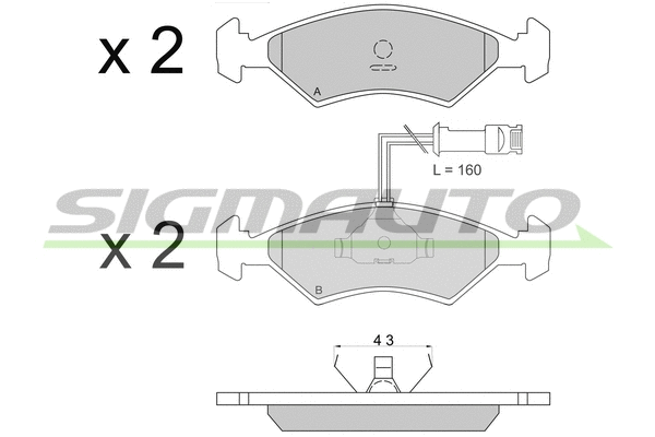 Brake Pad Set, disc brake (SPA163)