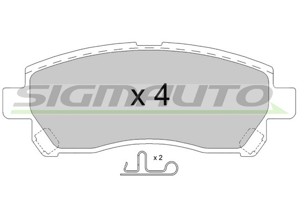 Brake Pad Set, disc brake (SPB872)