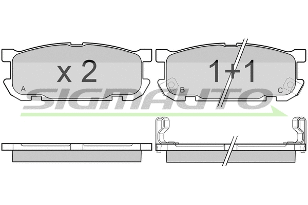 Brake Pad Set, disc brake (SPA992)