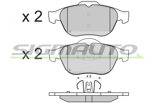 Brake Pad Set, disc brake (SPB356)