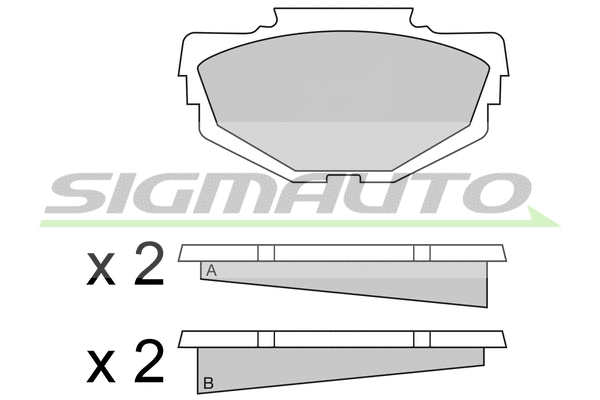 Brake Pad Set, disc brake (SPA040)
