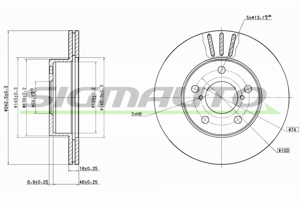 Brake Disc (DBA876V)