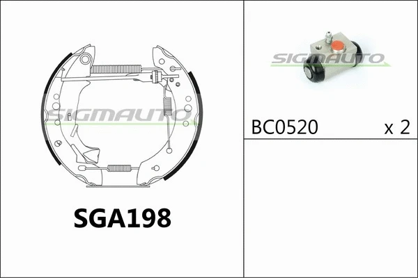 Brake Shoe Set (SGA198)