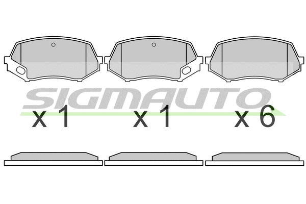 Brake Pad Set, disc brake (SPB669)