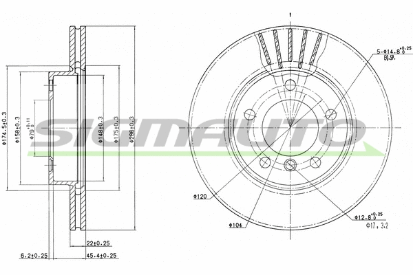 Brake Disc (DBA258V)