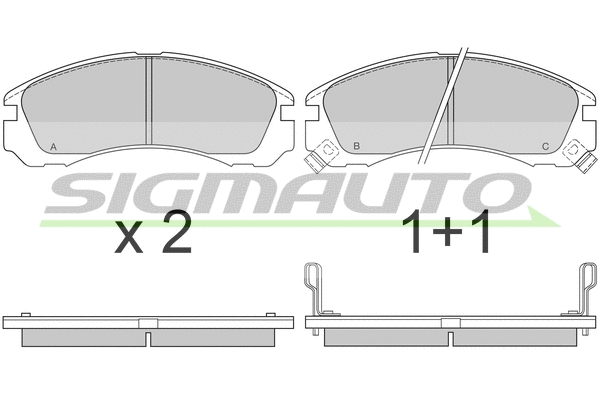 Brake Pad Set, disc brake (SPA573)
