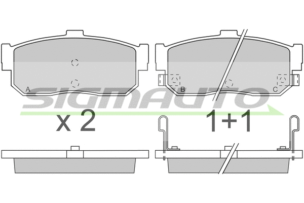 Brake Pad Set, disc brake (SPA699)