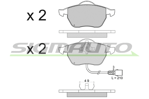 Brake Pad Set, disc brake (SPA516)