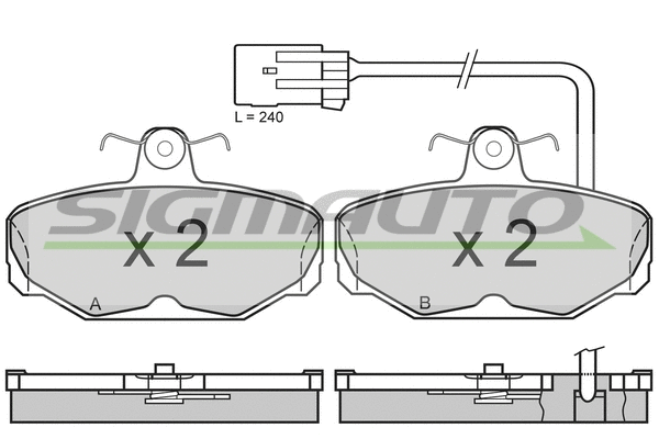 Brake Pad Set, disc brake (SPA591)