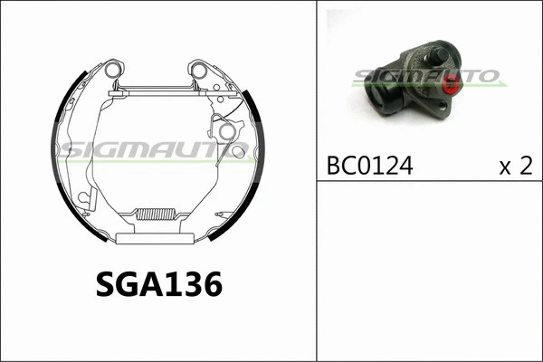 Brake Shoe Set (SGA136)