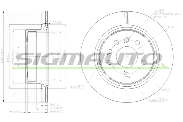 Brake Disc (DBB366V)