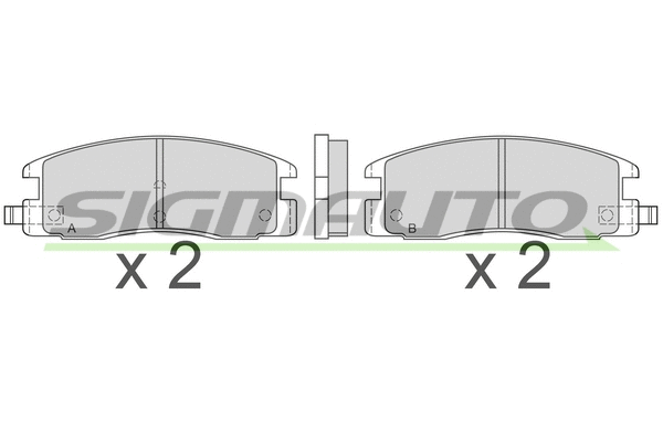 Brake Pad Set, disc brake (SPA493)