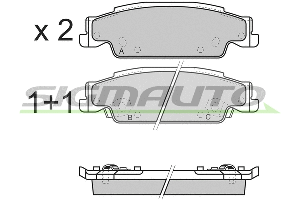 Brake Pad Set, disc brake (SPB345)