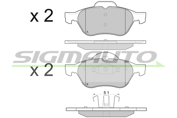 Brake Pad Set, disc brake (SPA981)