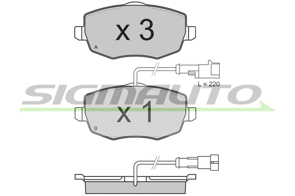 Brake Pad Set, disc brake (SPB338)