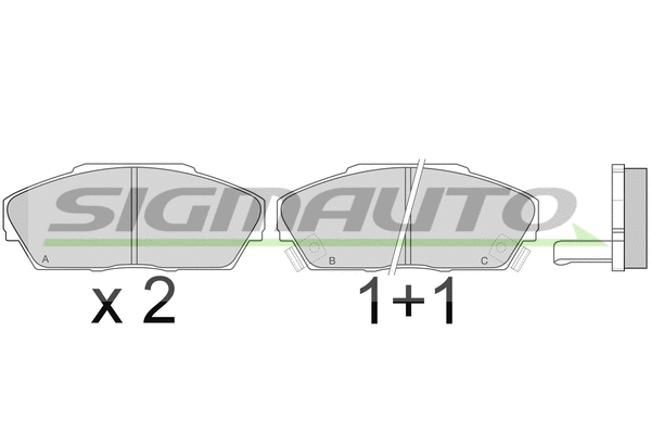 Brake Pad Set, disc brake (SPA371)