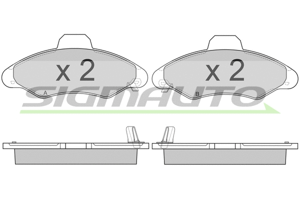 Brake Pad Set, disc brake (SPA827)