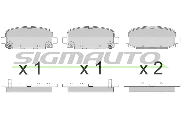 Brake Pad Set, disc brake (SPB818)