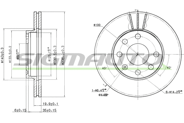 Brake Disc (DBA151V)
