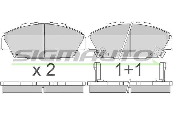 Brake Pad Set, disc brake (SPA648)