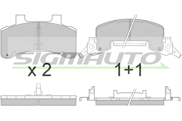 Brake Pad Set, disc brake (SPA786)