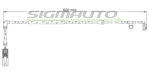 Warning Contact, brake pad wear (WI0729)