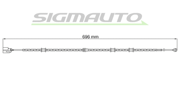 Warning Contact, brake pad wear (WI0959)