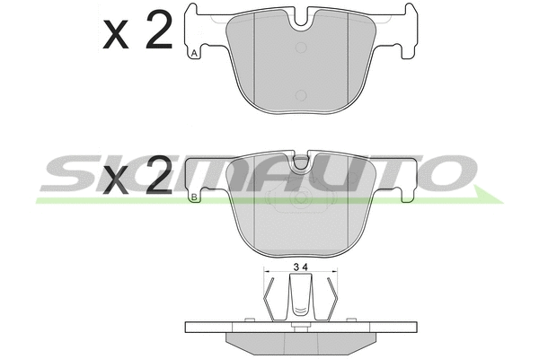 Brake Pad Set, disc brake (SPB558)
