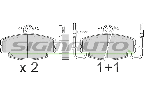 Brake Pad Set, disc brake (SPA360)