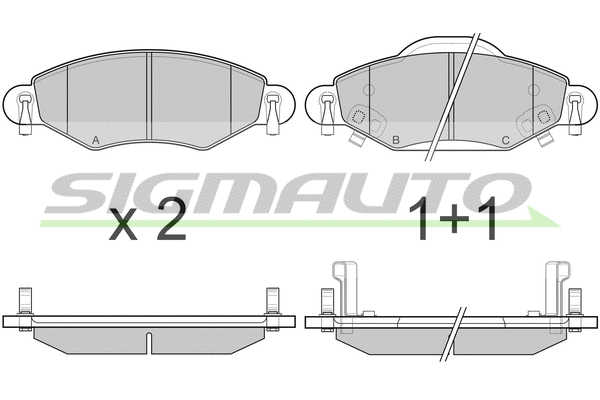 Brake Pad Set, disc brake (SPB082)