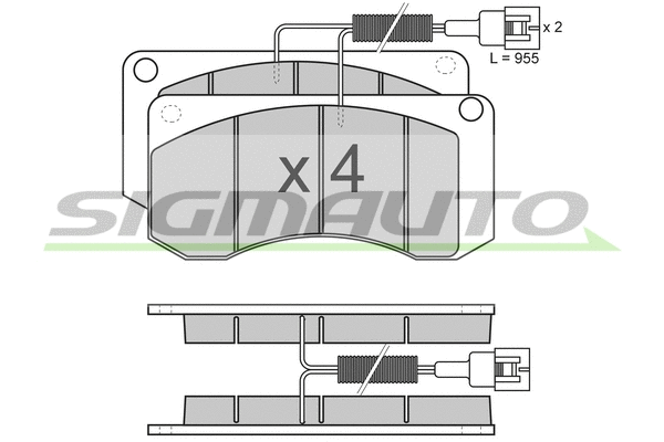 Brake Pad Set, disc brake (SPT283)