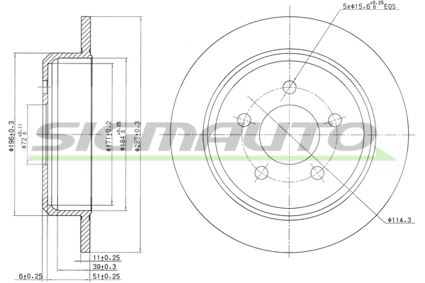Brake Disc (DBB186S)