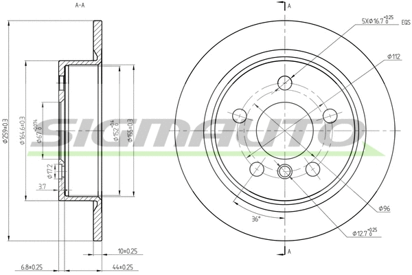 Brake Disc (DBC656S)