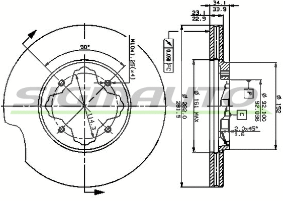Brake Disc (DBA619V)