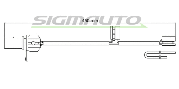 Warning Contact, brake pad wear (WI0949)