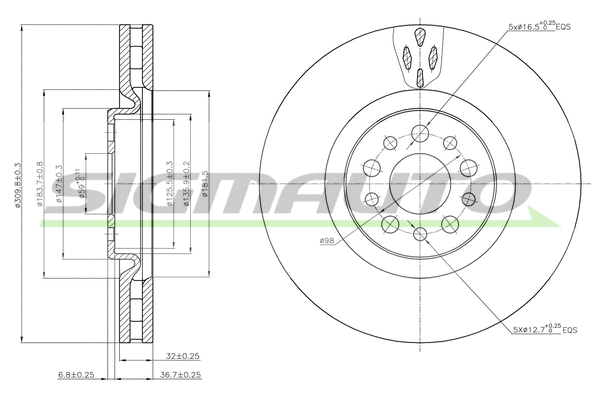 Brake Disc (DBB180V)