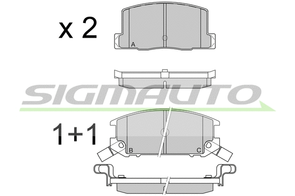 Brake Pad Set, disc brake (SPA325)
