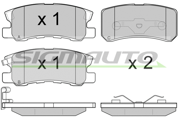 Brake Pad Set, disc brake (SPA965)