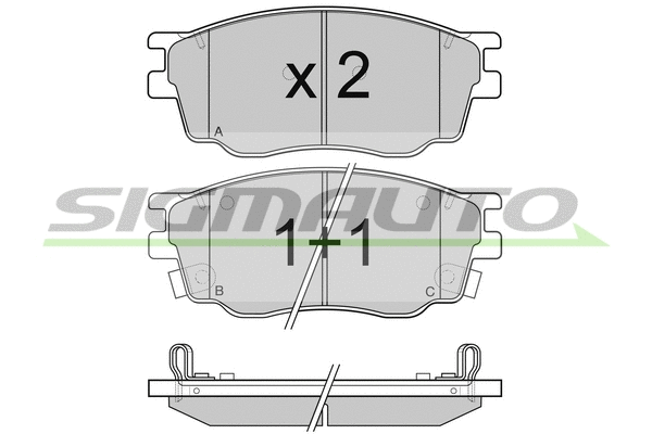 Brake Pad Set, disc brake (SPB092)