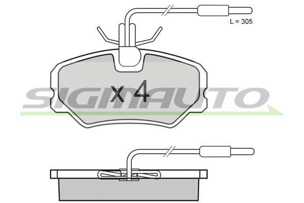 Brake Pad Set, disc brake (SPA646)