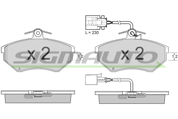 Brake Pad Set, disc brake (SPA638)