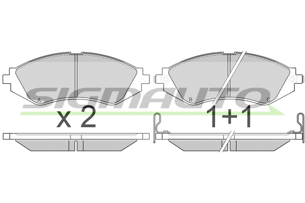 Brake Pad Set, disc brake (SPA803)