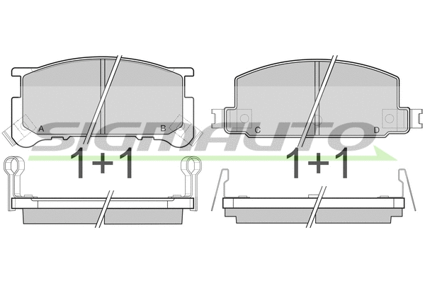 Brake Pad Set, disc brake (SPA285)