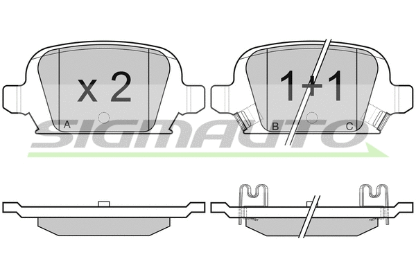 Brake Pad Set, disc brake (SPA987)