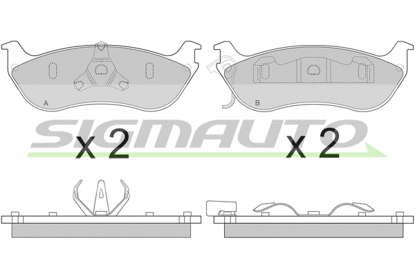Brake Pad Set, disc brake (SPA883)