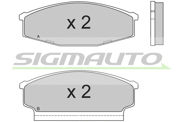 Brake Pad Set, disc brake (SPA408)