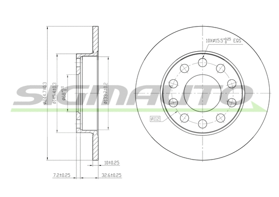 Brake Disc (DBB709S)