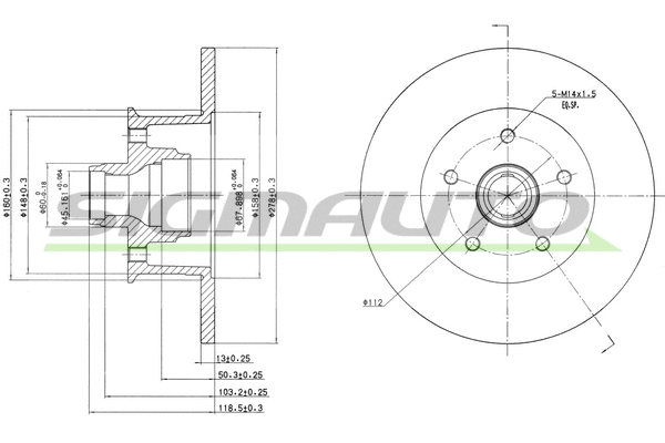 Brake Disc (DBA057S)