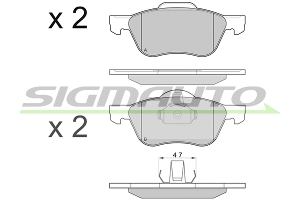Brake Pad Set, disc brake (SPB048)