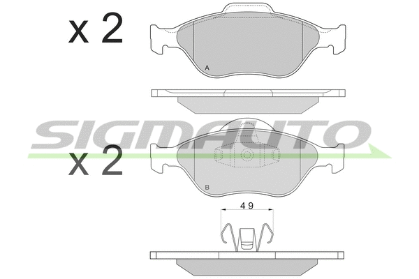 Brake Pad Set, disc brake (SPA872)